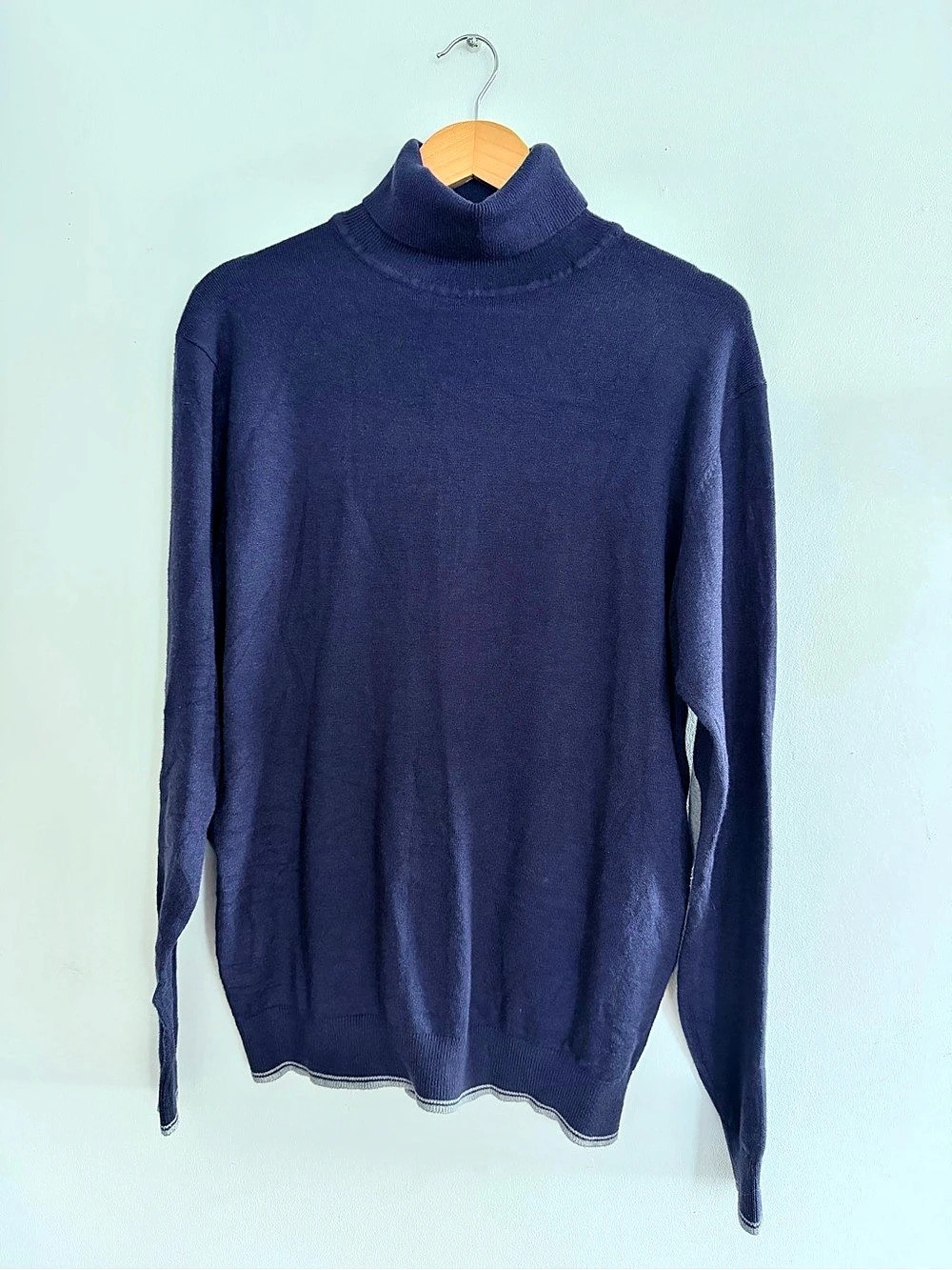 Ted Lapidus Cashmere Turtleneck in Blue Size Large